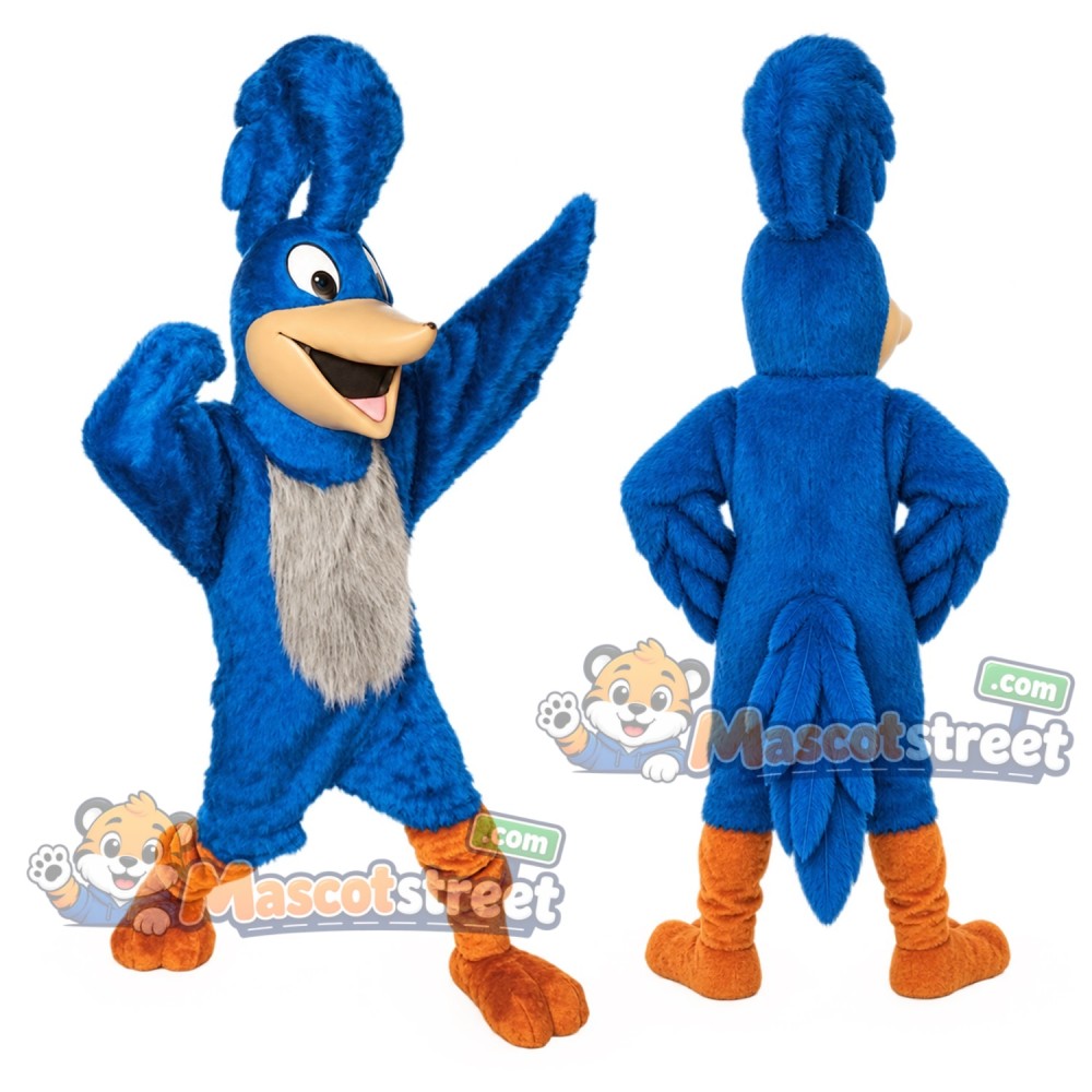 Blue Roadrunner Mascot Costume Blue Roadrunner Mascot Costume