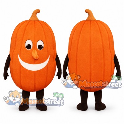 Orange Pumpkin Mascot Costume with Smiling Face Orange Pumpkin Mascot Costume with Smiling Face