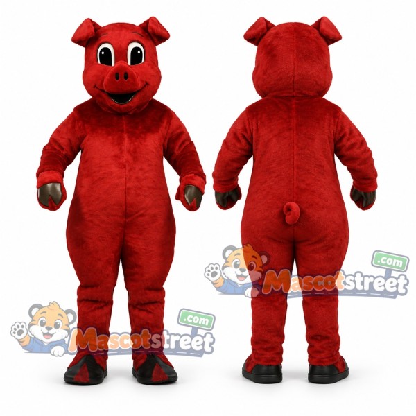 Red Pig Mascot Costume