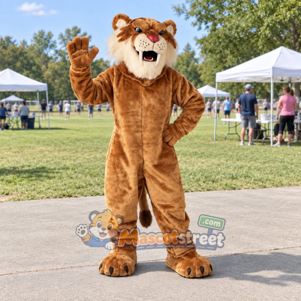 Saber-Toothed Tiger Mascot Costume