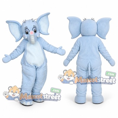 Light Blue Elephant Mascot Costume Light Blue Elephant Mascot Costume