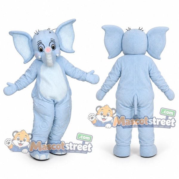 Light Blue Elephant Mascot Costume