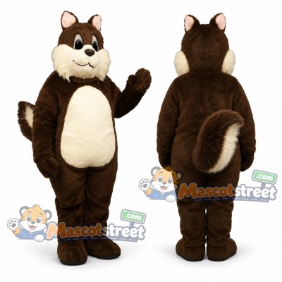 Brown Squirrel Mascot Costume with Cream Belly Brown Squirrel Mascot Costume with Cream Belly