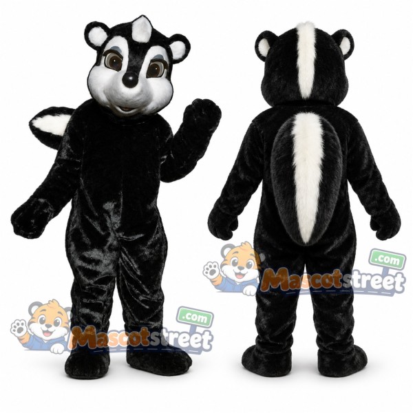 Black and White Skunk Mascot Costume