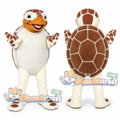 Sea Turtle Mascot Costume with Brown Shell Sea Turtle Mascot Costume with Brown Shell