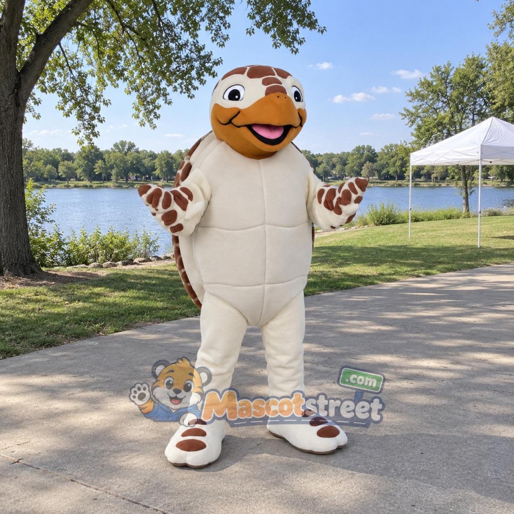 Sea Turtle Mascot Costume with Brown Shell Sea Turtle Mascot Costume with Brown Shell
