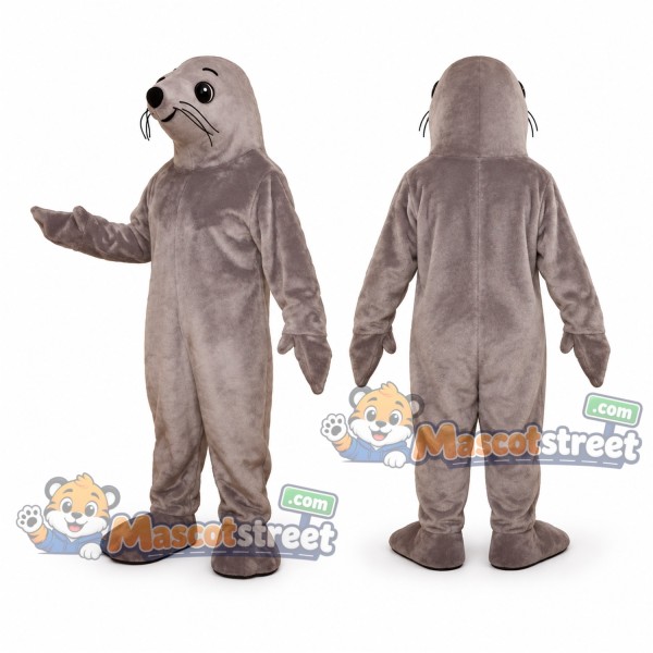 Gray Seal Mascot Costume
