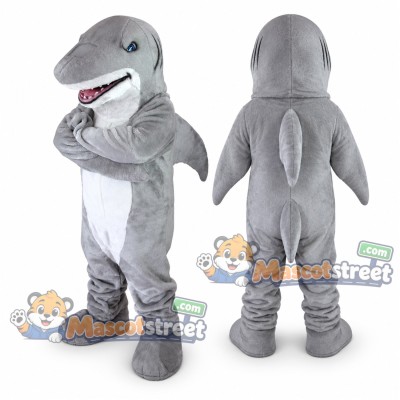 Gray Shark Mascot Costume with White Belly Gray Shark Mascot Costume with White Belly