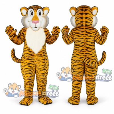 Orange Tiger Mascot Costume with White Belly Orange Tiger Mascot Costume with White Belly