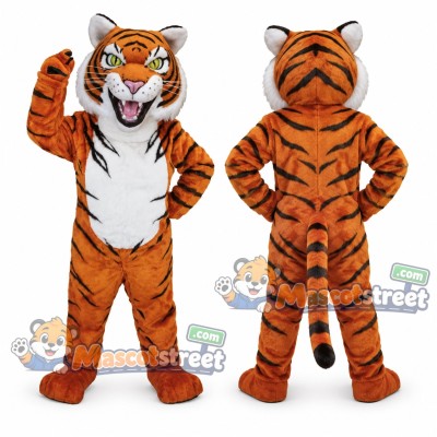 Orange Tiger Mascot Costume with White Chest Orange Tiger Mascot Costume with White Chest