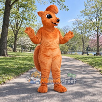 Orange Squirrel Mascot Costume
