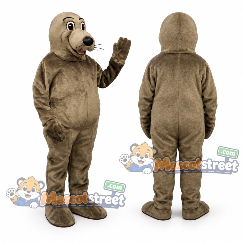 Brown Seal Mascot Costume Brown Seal Mascot Costume