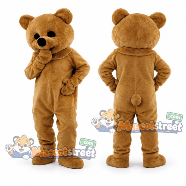 Tan Bear Mascot Costume