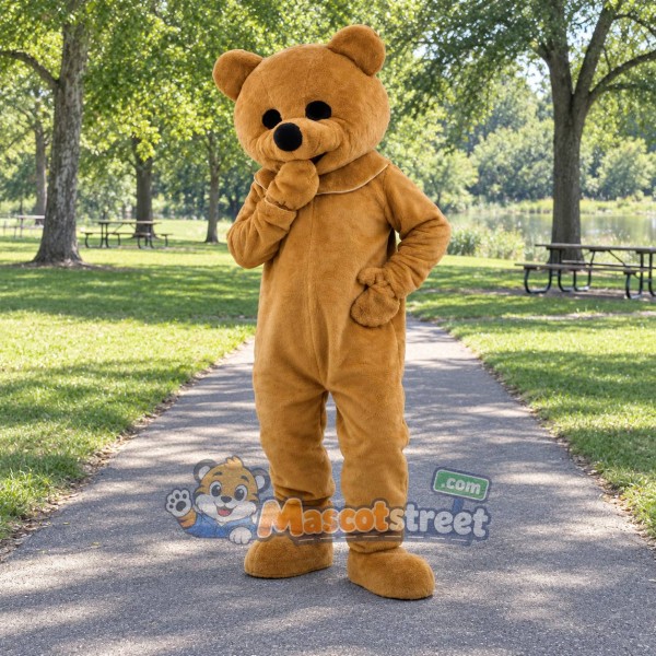 Tan Bear Mascot Costume