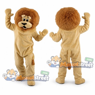 Tan Lion Mascot Costume Tan Lion Mascot Costume