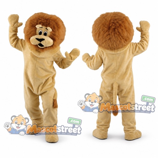 Tan Lion Mascot Costume