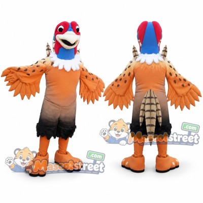 Orange Pheasant Mascot Costume