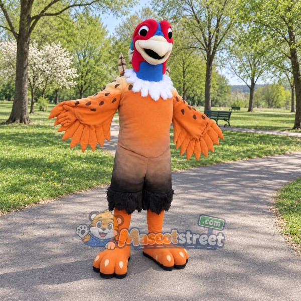 Orange Pheasant Mascot Costume
