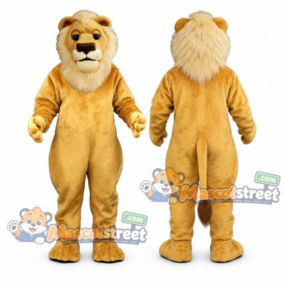 Tan Lion Mascot Costume with Cream Mane Tan Lion Mascot Costume with Cream Mane