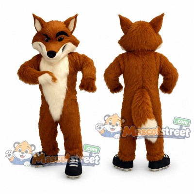 Orange Fox Mascot Costume with White Chest Orange Fox Mascot Costume with White Chest