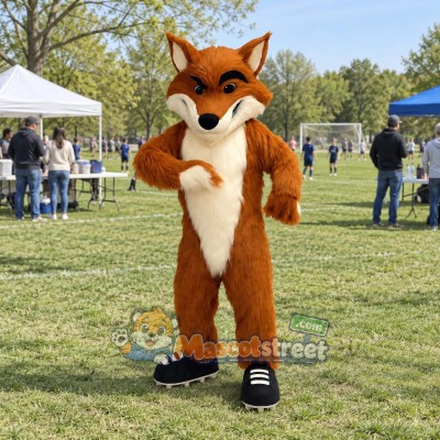 Orange Fox Mascot Costume with White Chest Orange Fox Mascot Costume with White Chest
