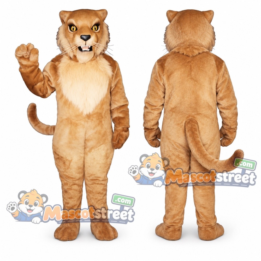 Tan Wildcat Mascot Costume Tan Wildcat Mascot Costume