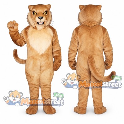 Tan Wildcat Mascot Costume Tan Wildcat Mascot Costume