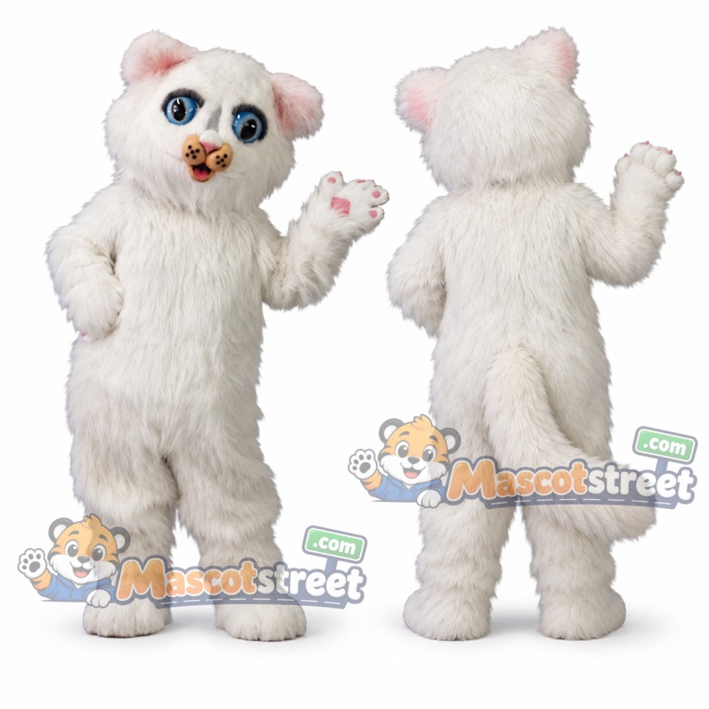 White Cat Mascot Costume