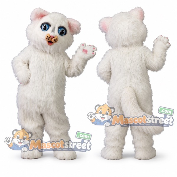 White Cat Mascot Costume