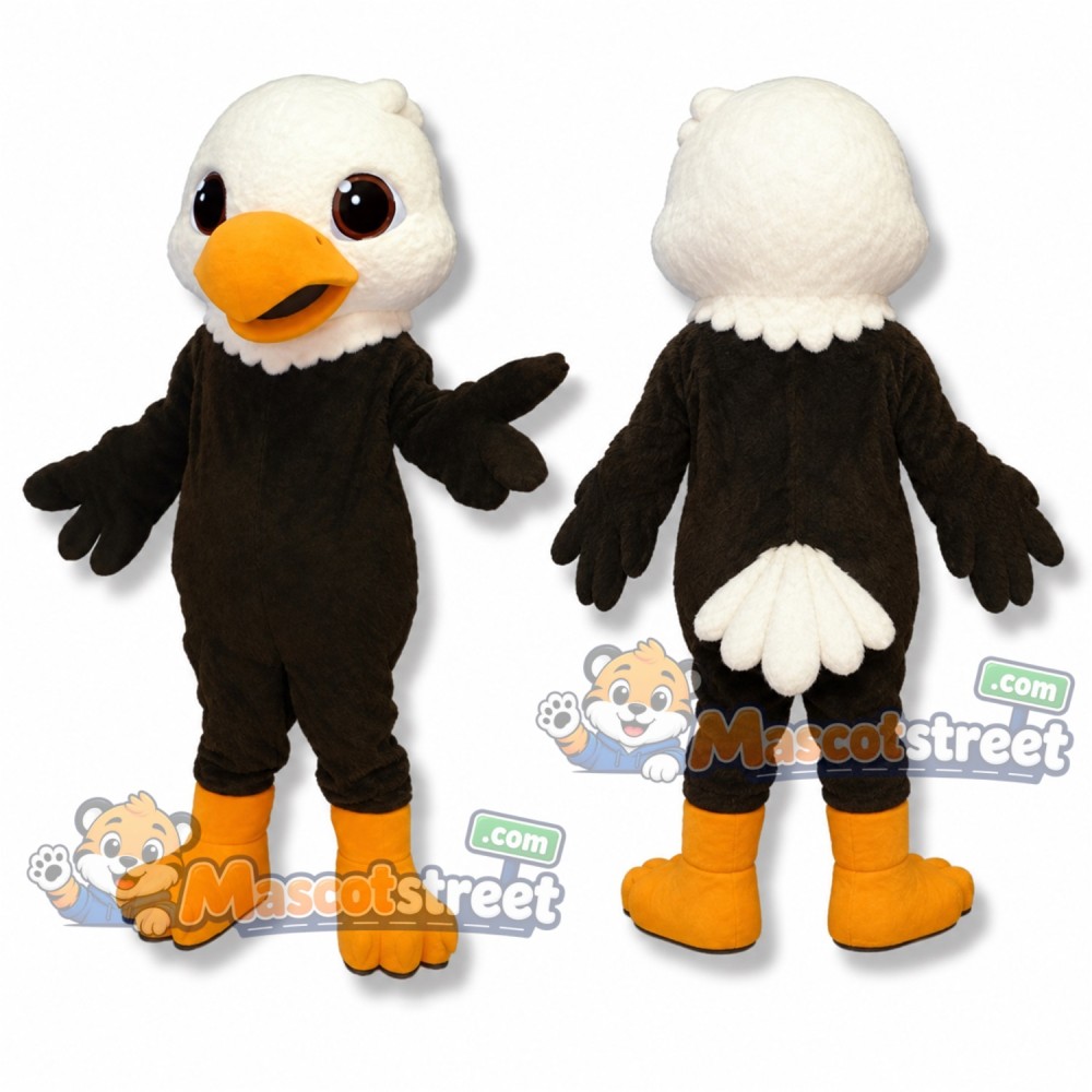 Black and White Eagle Mascot Costume Black and White Eagle Mascot Costume