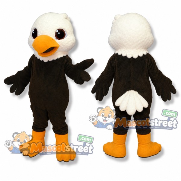 Black and White Eagle Mascot Costume
