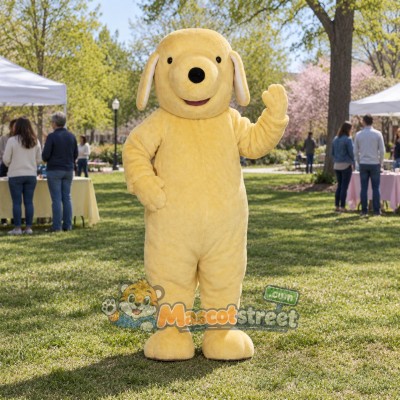 Tan Dog Mascot Costume Tan Dog Mascot Costume