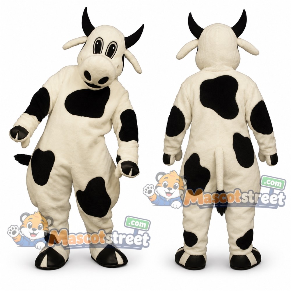 Black and White Cow Mascot Costume Black and White Cow Mascot Costume