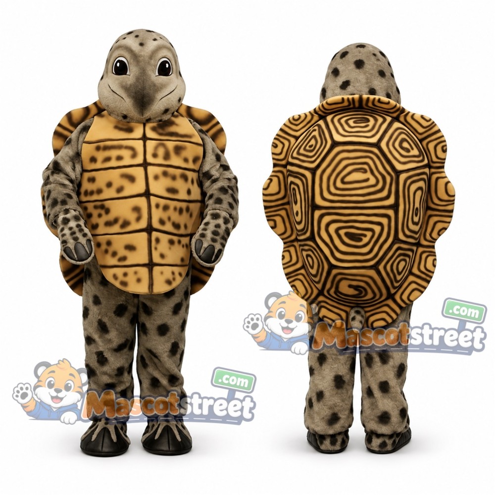 Spotted Terrapin Turtle Mascot Costume Spotted Terrapin Turtle Mascot Costume
