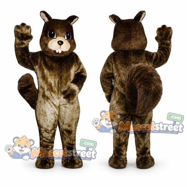 Dark Brown Squirrel Mascot Costume