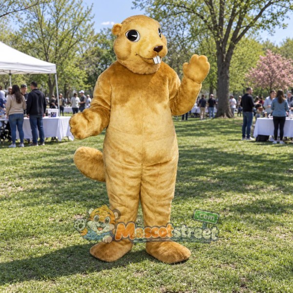 Tan Squirrel Mascot Costume