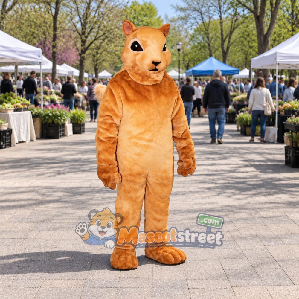 Orange Squirrel Mascot Costume