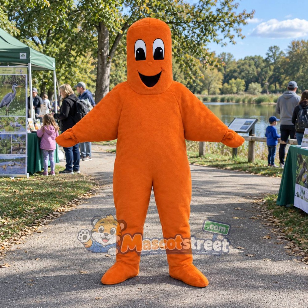 Orange Starfish Mascot Costume Orange Starfish Mascot Costume