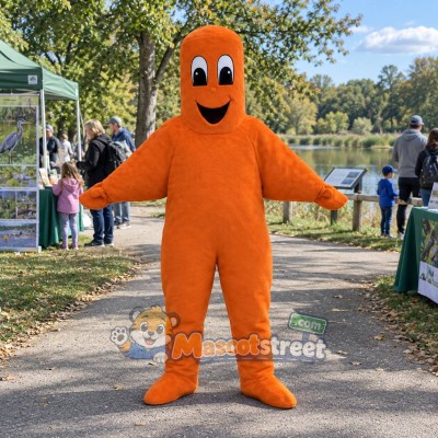 Orange Starfish Mascot Costume Orange Starfish Mascot Costume