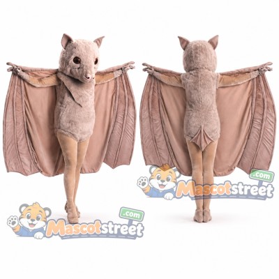 Tan Bat Mascot Costume Tan Bat Mascot Costume