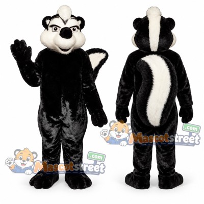 Black and White Skunk Mascot Costume Black and White Skunk Mascot Costume