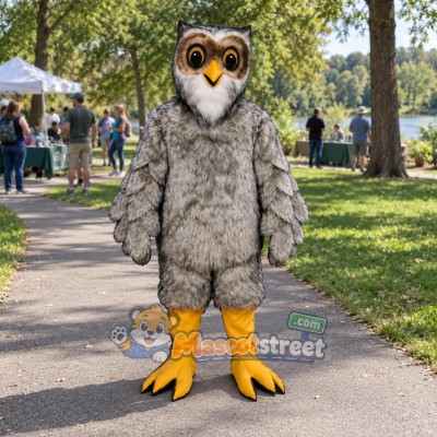 Gray Owl Mascot Costume