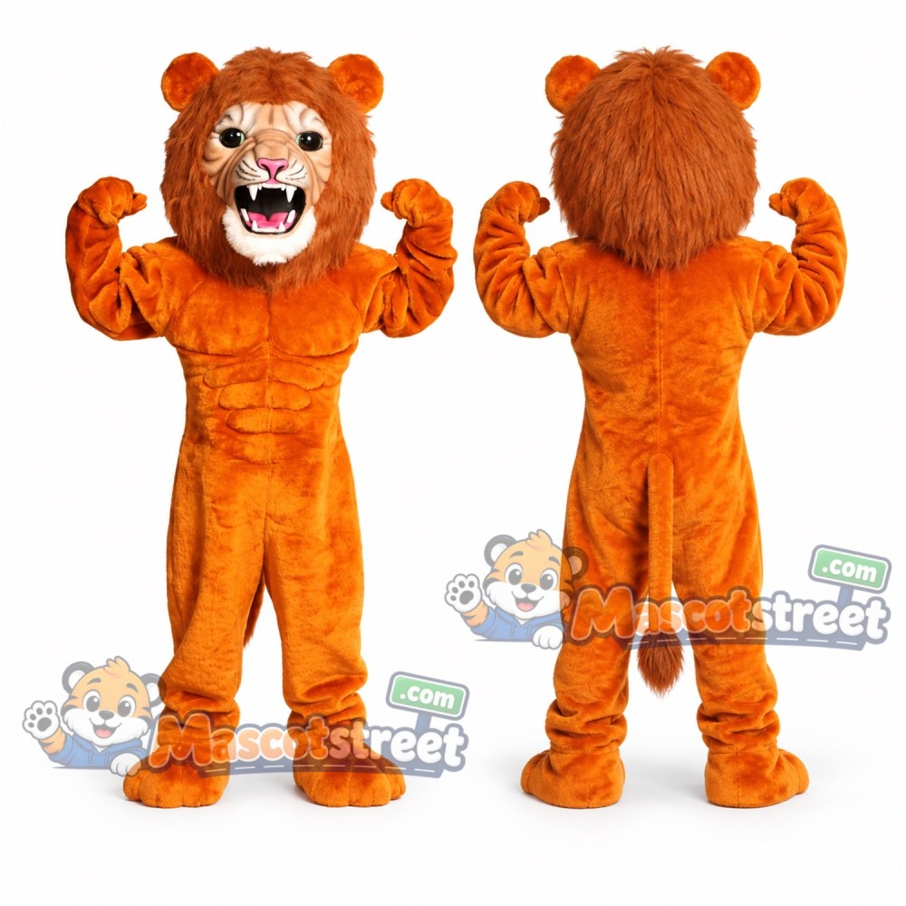 Orange Lion Mascot Costume Orange Lion Mascot Costume