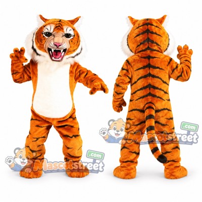 Orange Tiger Mascot Costume with White Belly Orange Tiger Mascot Costume with White Belly
