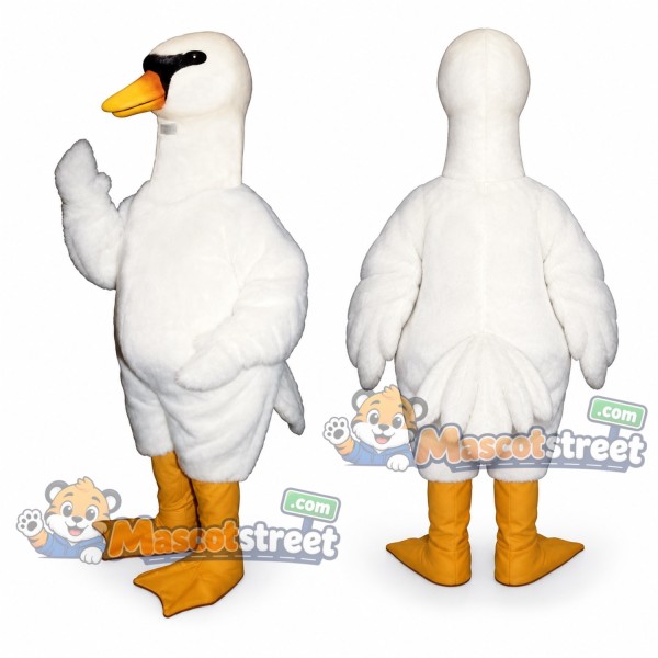 White Swan Mascot Costume