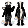 Black and White Skunk Mascot Costume with White Forehead Stripe