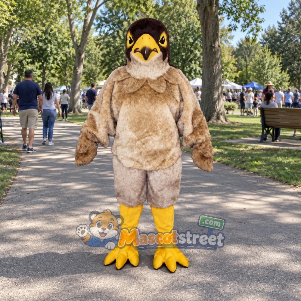 Tan Eagle Mascot Costume