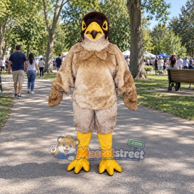 Tan Eagle Mascot Costume