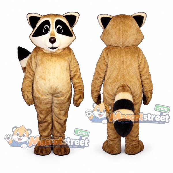 Tan Raccoon Mascot Costume