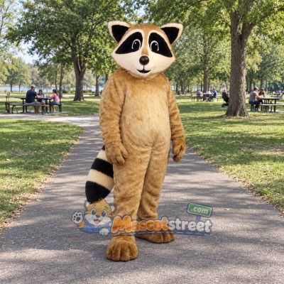 Tan Raccoon Mascot Costume Tan Raccoon Mascot Costume